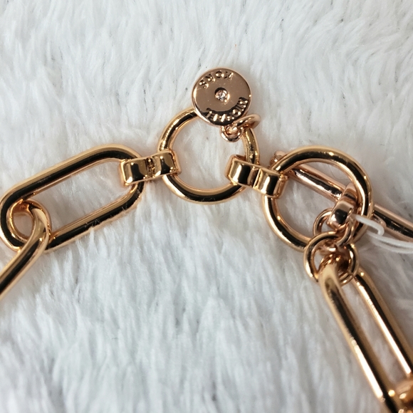 Michael Kors Fashion Rose Gold Brass Chain Bracelet NWT - Picture 2 of 9